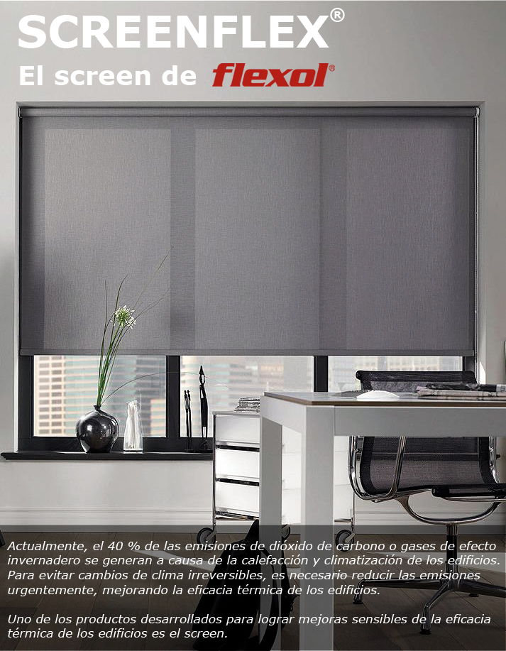 Enrollable flexol screenflex